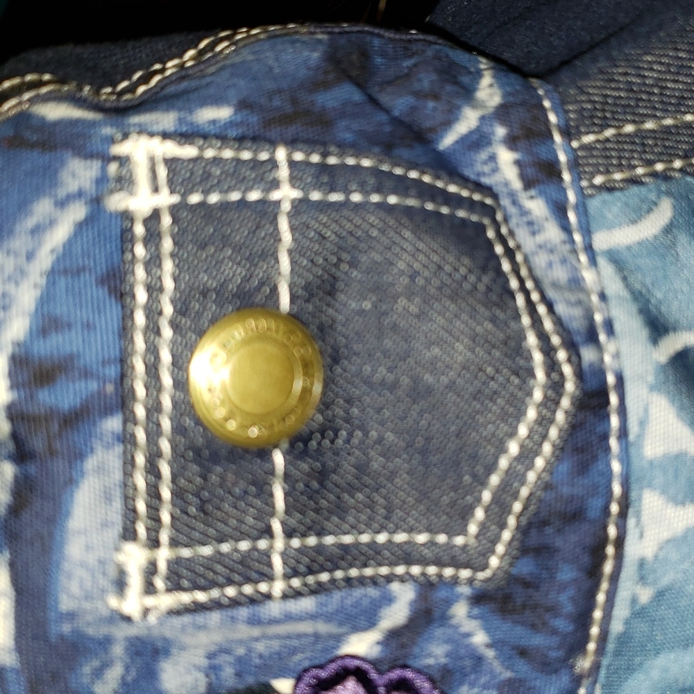 Vintage Rare Coach Poppy Denim Patchwork Bucket Hat P/Small - Picture 4 of 17